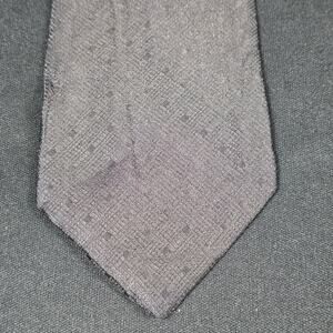 Buckingham Men's Tie Charcoal Gray 100% Italian Silk Textured Pattern